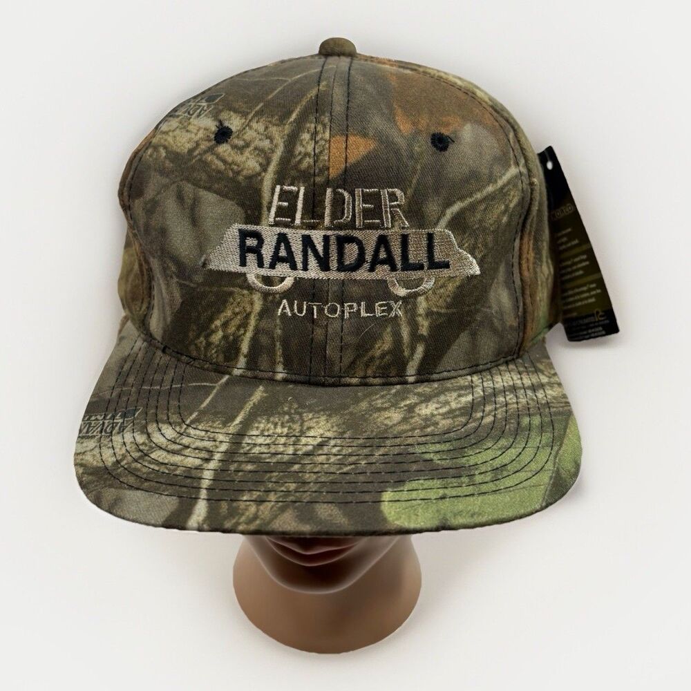 Y2K Advantage Timber Camo Snapback Hat Elder Randall Autoplex NWT NOS